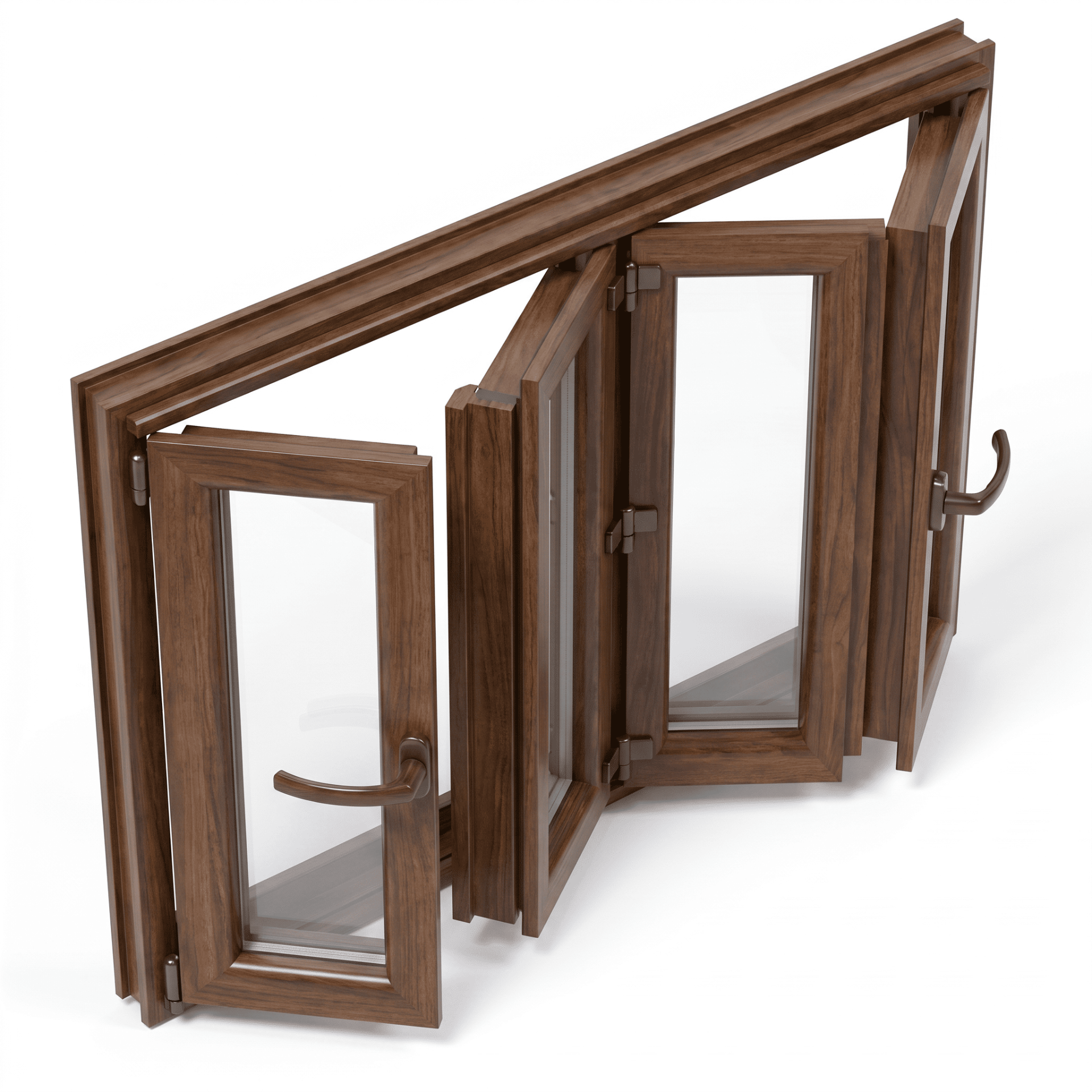 Apertura plegable PVC acabado Nusbaun · Nogal